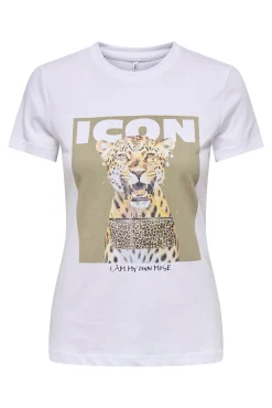 Only Camiseta de manga corta con dibujo frontal