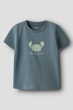 Crianças Name it Camiseta de manga corta con algodón orgánico