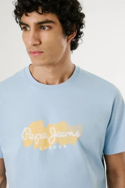 Pepe Jeans Camiseta de manga corta con logo y estampado frontal.