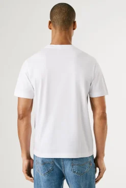 Pepe Jeans Camiseta de manga corta con logo y estampado frontal.