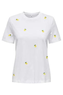 Only Camiseta de manga corta detalle bordados