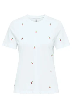 Only Camiseta de manga corta detalle bordados