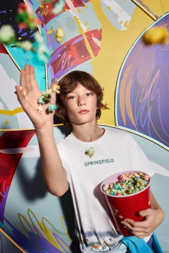 Crianças Springfield Kids Camiseta estampada niño