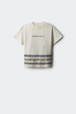 Crianças Springfield Kids Camiseta estampada niño