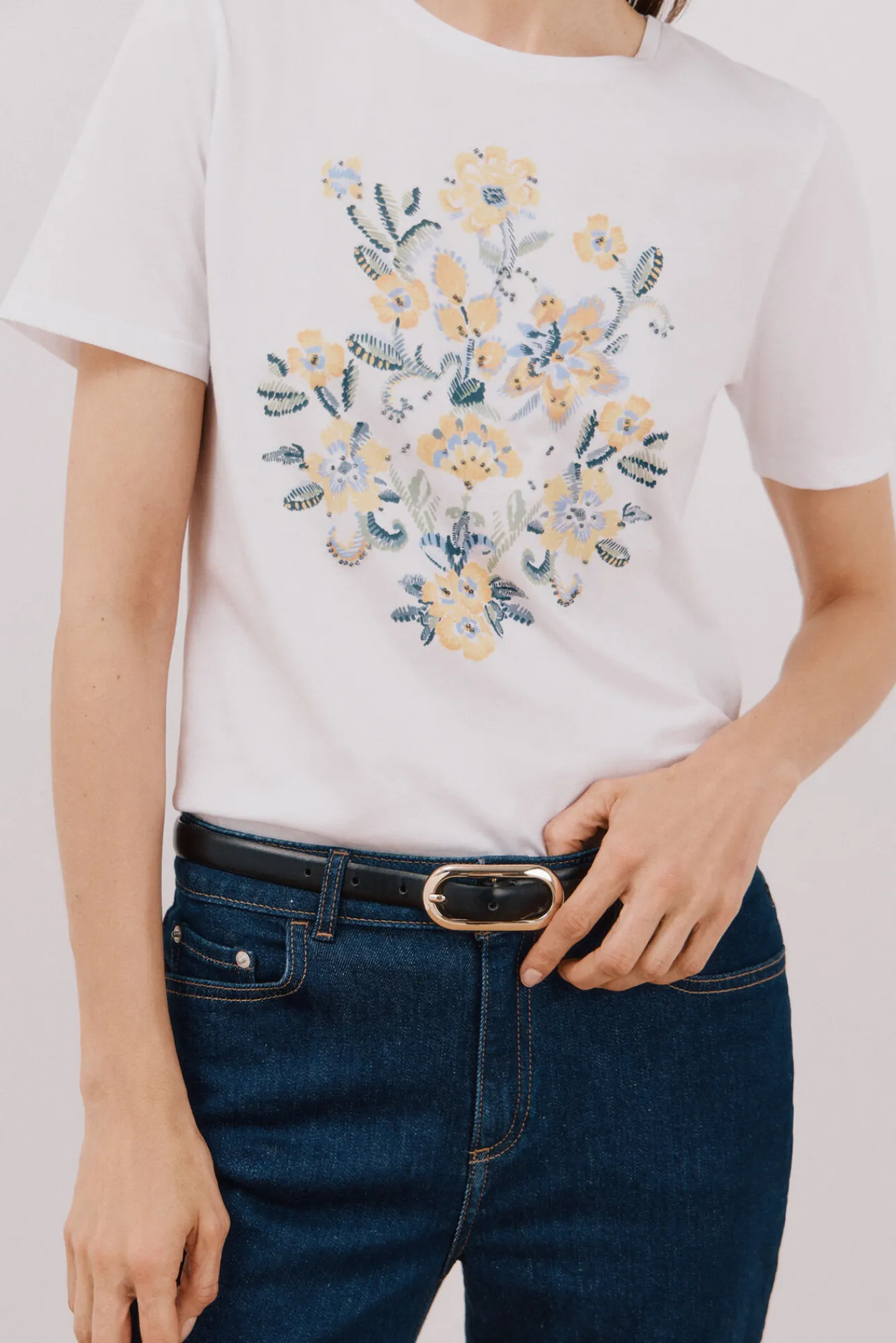 Cortefiel Camiseta estampado floral