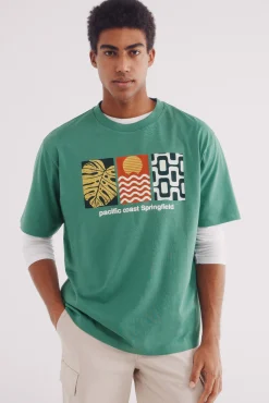 Springfield Camiseta estampado tropical