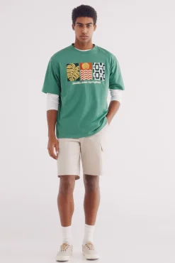 Springfield Camiseta estampado tropical