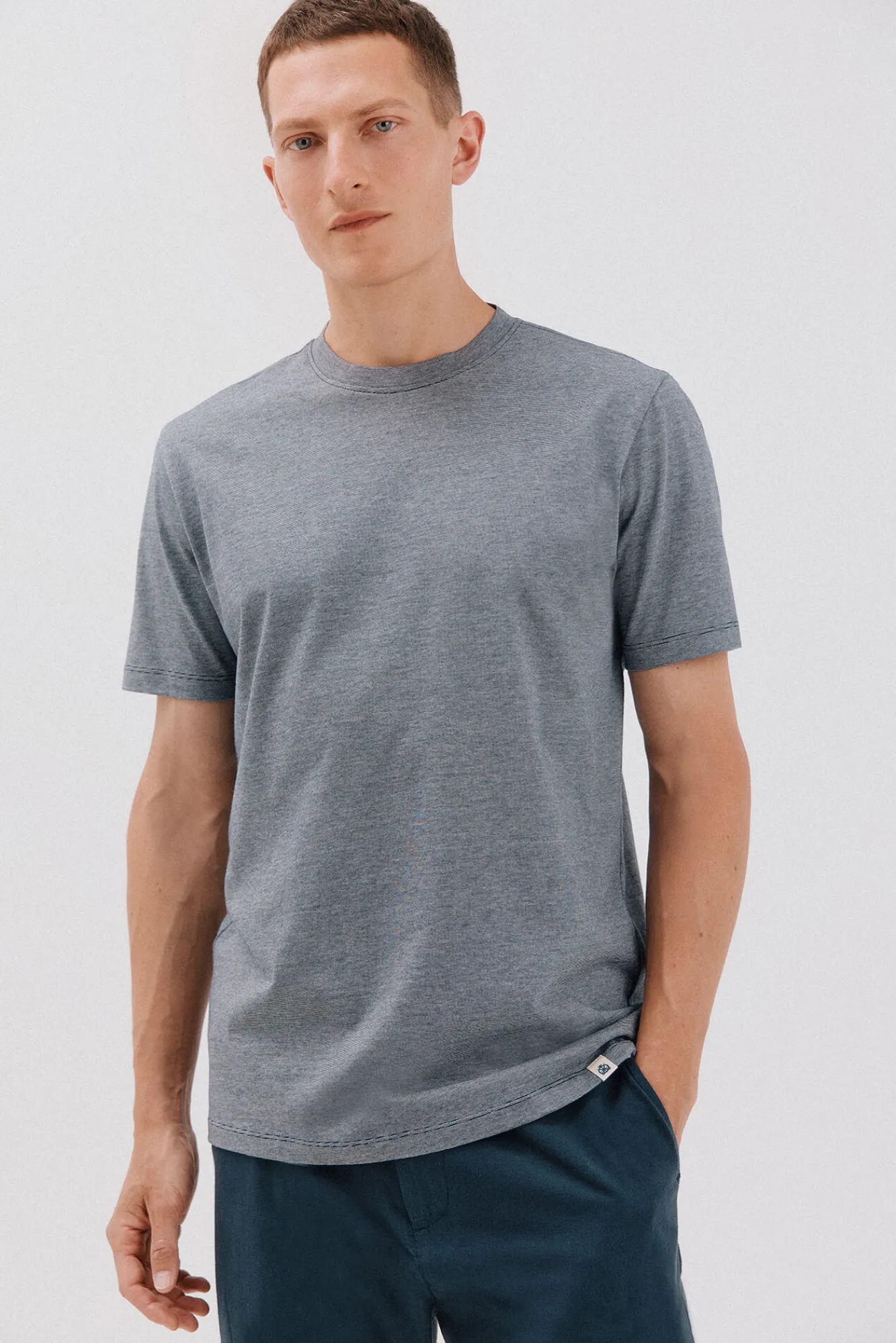 Cortefiel Camiseta falso liso slub