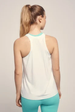 Dash and Stars Camiseta fluida modal blanco
