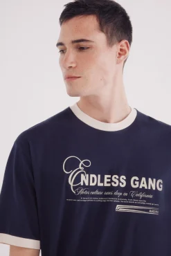 Springfield Camiseta gang rib contraste