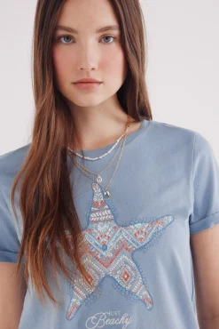 Springfield Camiseta gráfica marina
