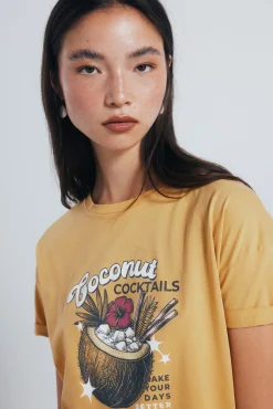Springfield Camiseta gráfica tropical