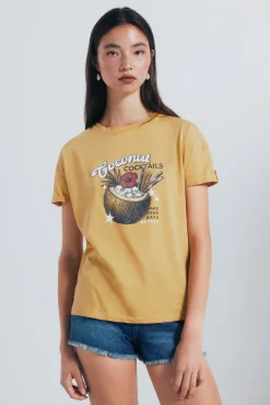 Springfield Camiseta gráfica tropical
