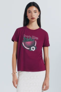 Springfield Camiseta gráfica tropical
