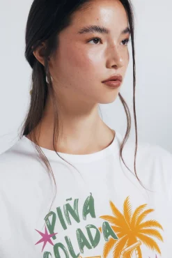 Springfield Camiseta gráfica tropical