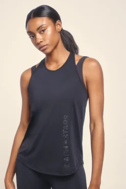 Dash and Stars Camiseta halter negra