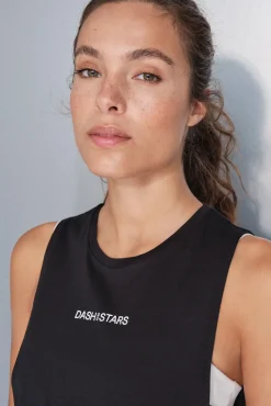Dash and Stars Camiseta halter sin mangas algodón