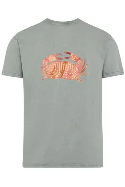 Kiff-Kiff Camiseta kaki print cangrejo