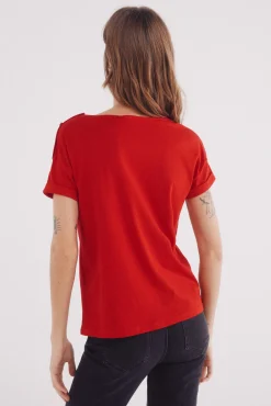 Springfield Camiseta lisa manga vuelta botones hombro