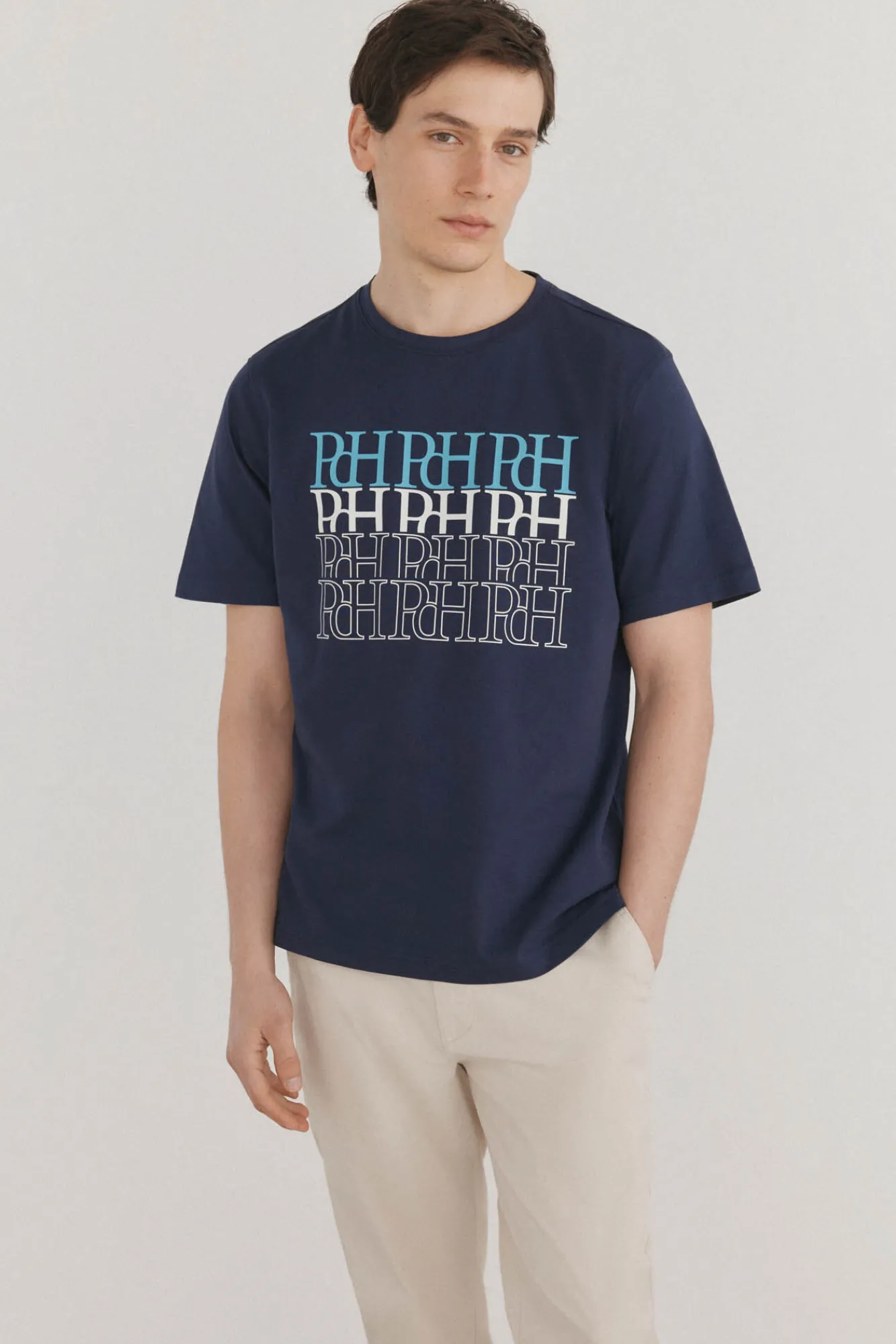 Pedro del Hierro Camiseta logos estampados