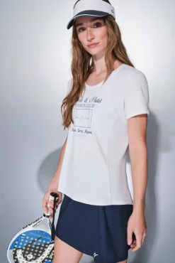Dash and Stars Camiseta manga corta blanca