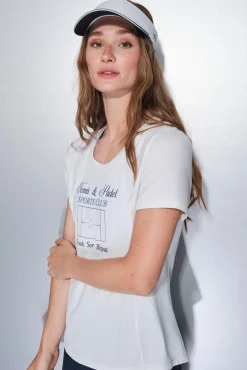 Dash and Stars Camiseta manga corta blanca