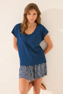 Women'secret Camiseta manga corta brillo