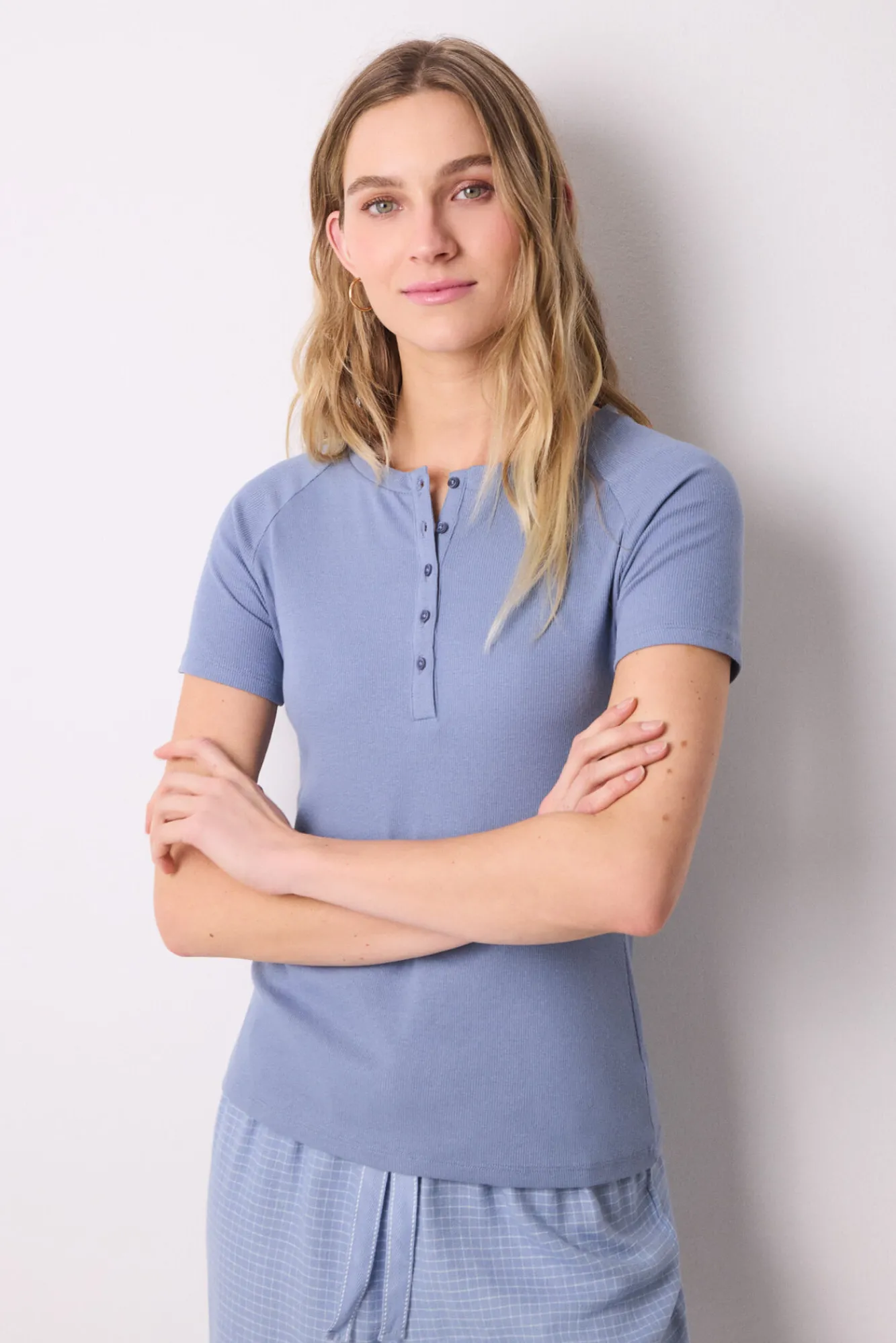 Women'secret Camiseta manga corta canalé