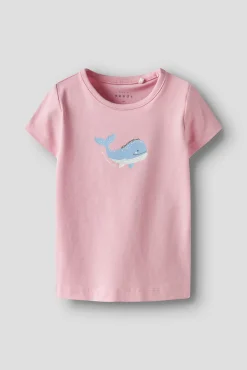 Crianças Name it Camiseta manga corta de algodón orgánico