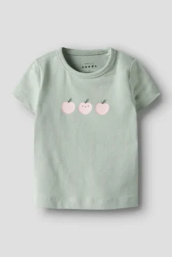 Crianças Name it Camiseta manga corta de algodón orgánico
