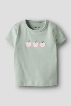 Crianças Name it Camiseta manga corta de algodón orgánico