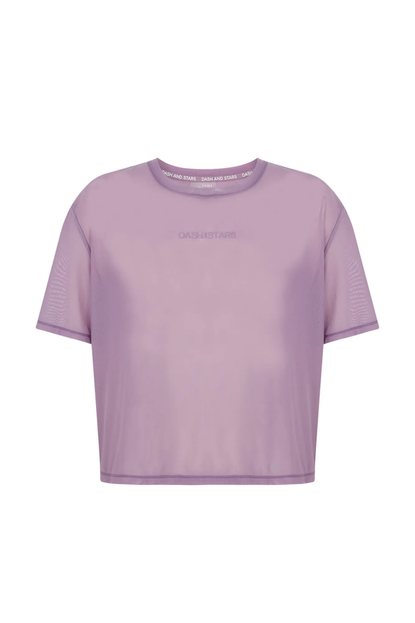 Dash and Stars Camiseta manga corta mesh lila