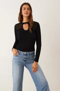 Promise Camiseta manga larga modal con mesh