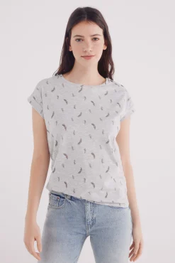 Springfield Camiseta manga vuelta botones hombro