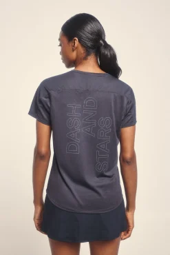 Dash and Stars Camiseta negra ultraligera
