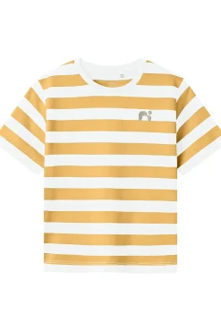 Crianças Name it Camiseta niño rayas logo