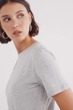 Springfield Camiseta ojales metálikcos mangas
