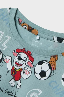 Crianças Name it Camiseta Patrulla Canina de manga corta