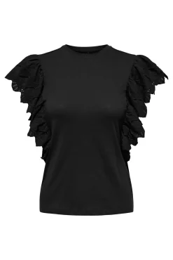 Only Maternity Camiseta premamá de mangas con volantes