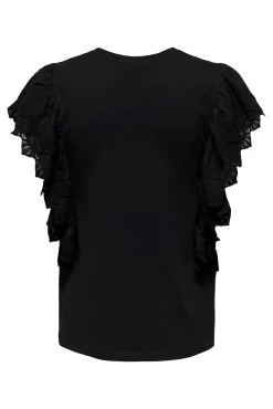 Only Maternity Camiseta premamá de mangas con volantes