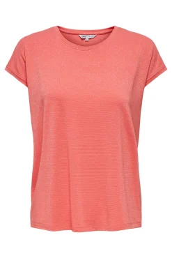 Only Camiseta regular fit glitter