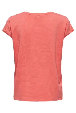 Only Camiseta regular fit glitter