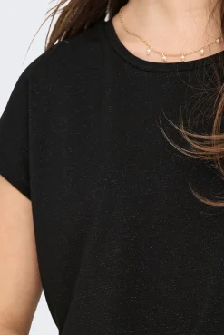 Only Camiseta regular fit glitter