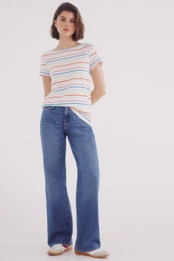 Springfield Camiseta semi entallada cuello barco