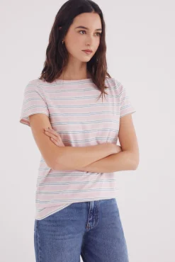Springfield Camiseta semi entallada cuello barco