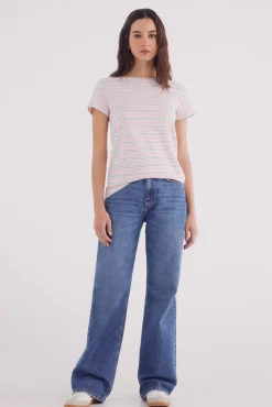 Springfield Camiseta semi entallada cuello barco