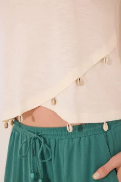 Women'secret Camiseta sin mangas 100% algodón blanca