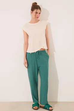 Women'secret Camiseta sin mangas 100% algodón blanca
