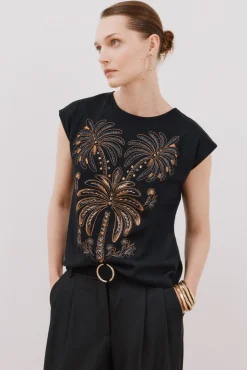 Cortefiel Camiseta sin mangas estampada