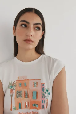 Pedro del Hierro Camiseta sin mangas estampado posicional